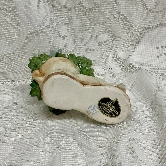 Capodimonte Porcelain Bootie Nuovo Blue Floral | Old Shoe Floral Arrangement - Picture 8 of 16